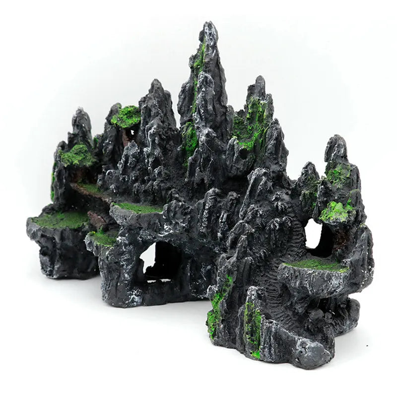 super large size rockery aquarium decorations Fish tank landscaping resin Decorative rocks 13X4.7X9 inch